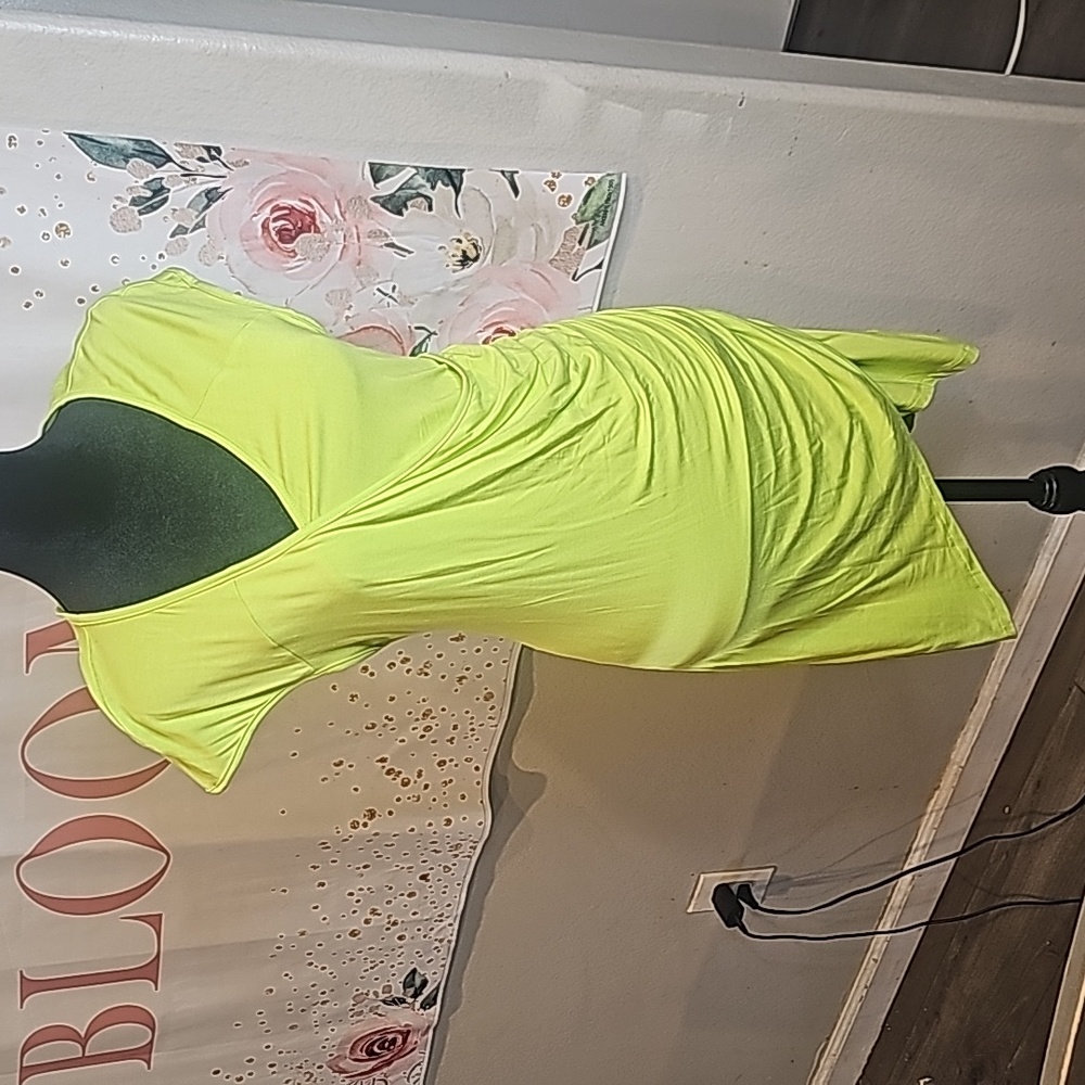 Lime Green Sleevless dress